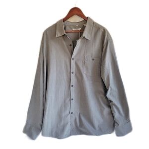 NWT Campia Tucked Untucked Long Sleeve Button Down Shirt Olive Green Mens XXL
